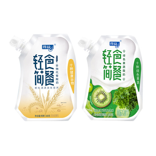 得益轻食简餐风味发酵乳180g*8袋谷物果蔬代餐酸奶低温奶生牛乳 - 图3