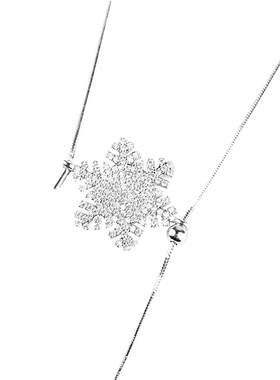 sdeer趣味休闲雪花吊坠项链