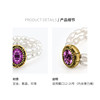 MONOLOGUE Monologue Atlantis Double Pearl Amethyst Retro Gold Pure Gold Ring Birthday Gift