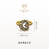 MONOLOGUE Monologue Thirty Degrees North Latitude Maya Black Gold Star and Moon Ring MRV37 as a birthday gift