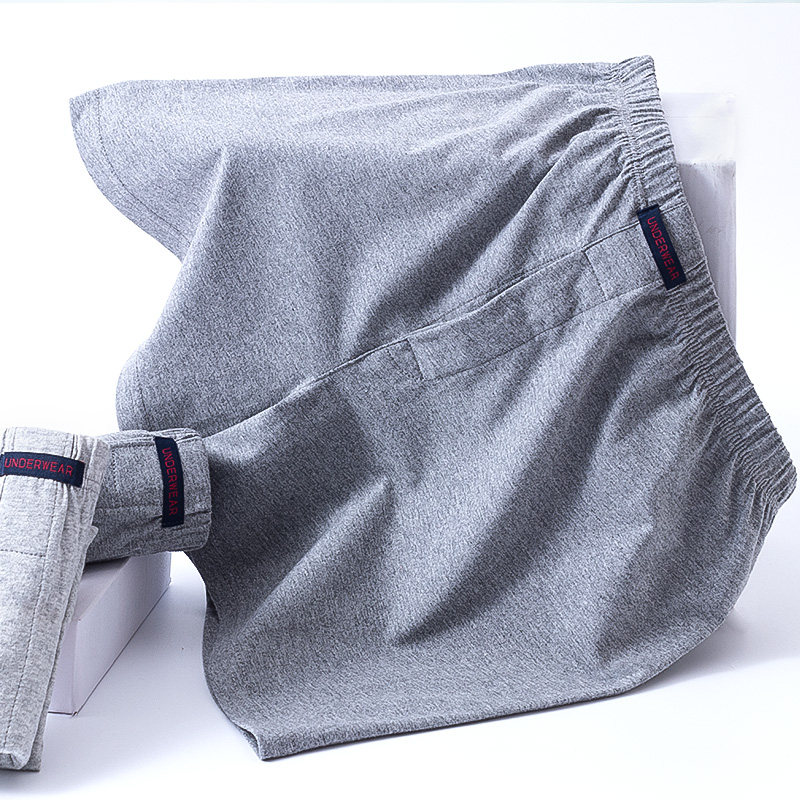 男士纯棉内裤中老年人平角裤大码宽松加长裤腿四角短裤黑色阿罗裤,淘宝优惠券,粉丝福利购,淘宝优惠卷