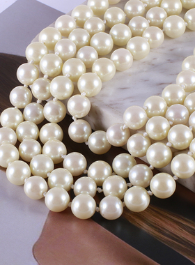 长款珍珠双层项链毛衣链女