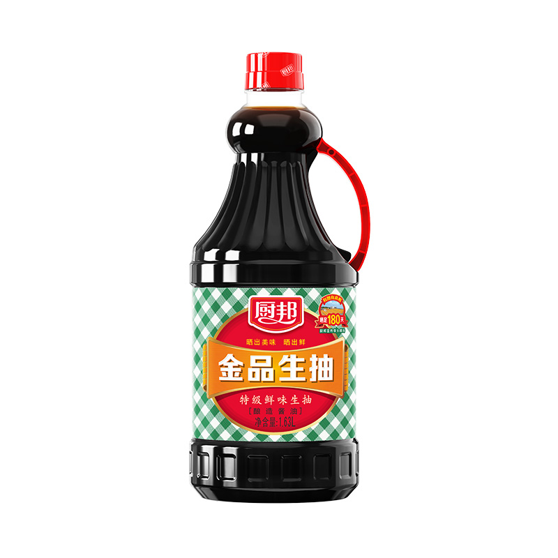 厨邦生抽老抽酱油1.25L大瓶装家用酿造酱油鲜味生抽味极鲜调料