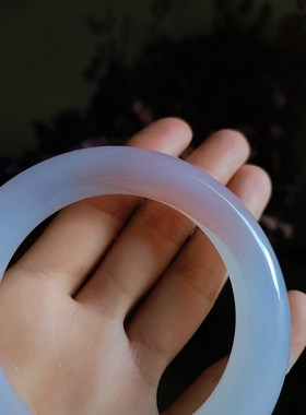 56-57圈口天然白月光朱砂水草玛瑙玉镯圆条手镯玉髓女送礼物