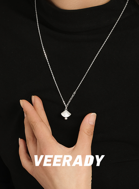 薇拉蒂S925纯银蘑菇项链