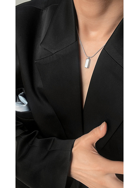 高级感立体几何百搭钛钢项链