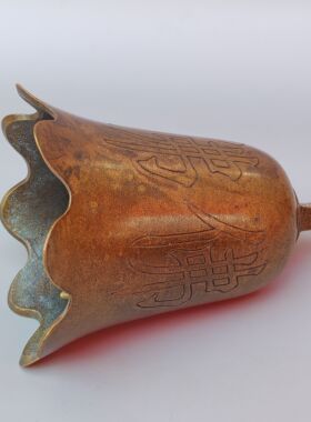 新品纯铜佛缘铃重266克老黄铜品相如图按图发货