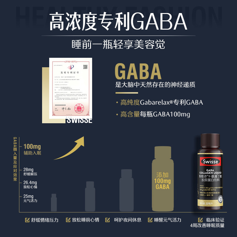 swisse斯维诗gaba胶原蛋白肽晚安瓶 swisse胶原蛋白