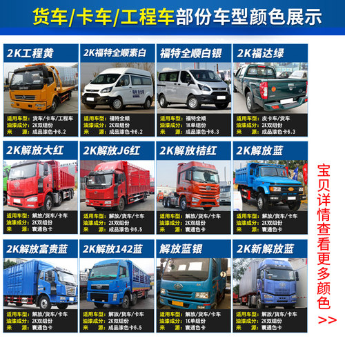 货车车厢汽车油漆成品漆工程黄汽车刮痕修复车漆翻新防锈金属面漆 - 图0