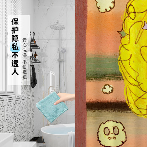 浴帘浴室防水布高档帘防水防霉免打孔加厚星星人Twinkle2026新款 - 图2