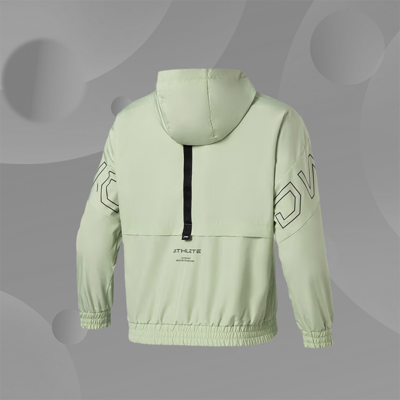 李宁外套男22春季新款健身系列连帽衫时尚休闲风衣 AFDS007-7 - 图0