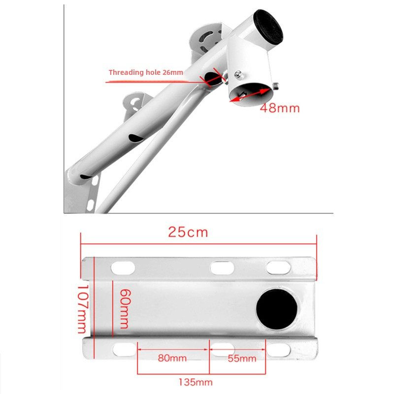 监控电线杆支架双摄像头水泥杆抱箍支架球机加长抱柱立杆支架横壁,淘宝优惠券,粉丝福利购,淘宝优惠卷