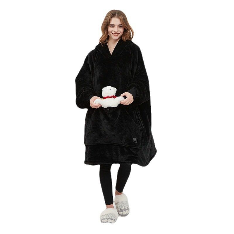 H oodie blanket hoodie TV blanket连帽卫衣毯户外USB加热情侣毯 - 图3