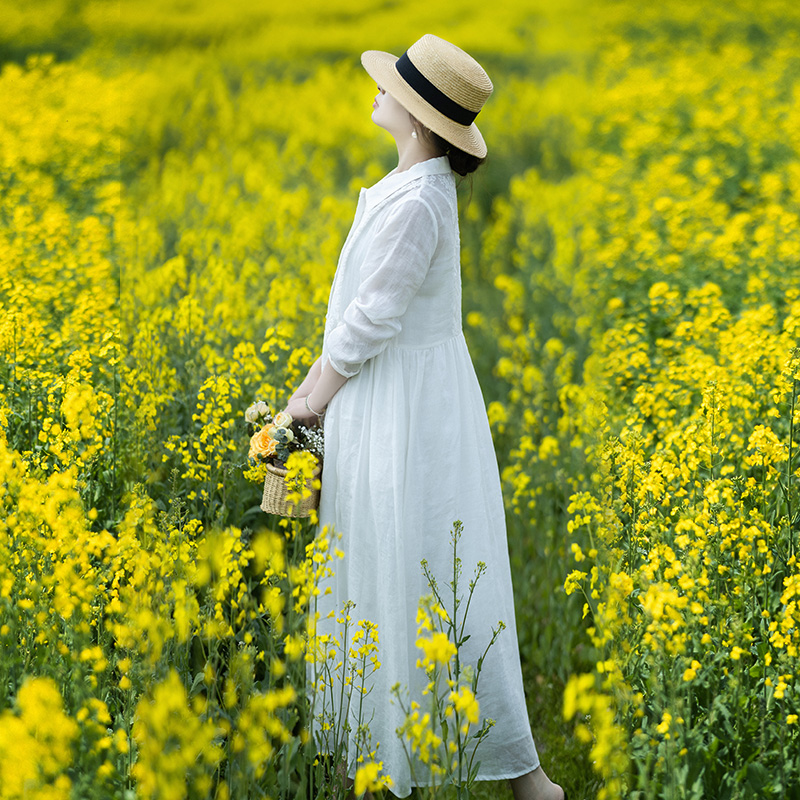 【夏夜月光】开衫式连衣裙女夏季宽松仙气长裙网纱刺绣白色精致裙