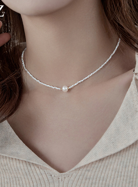 母贝项链2025新款爆款颈链高级感轻奢小众设计感锁骨链女简约百搭