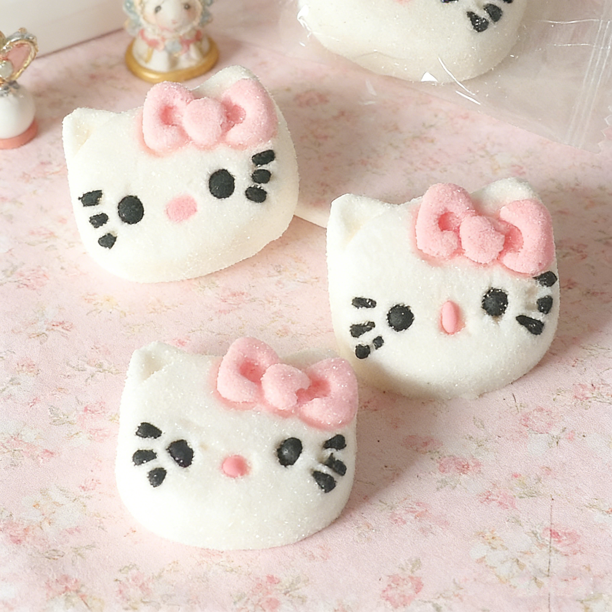 网红祈福kt猫棉花糖可爱粉色蝴蝶结猫猫棉花糖小蛋糕甜品装饰摆件,淘宝优惠券,粉丝福利购,淘宝优惠卷