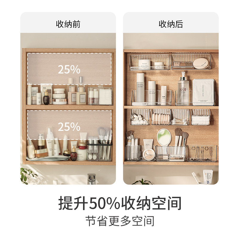 镜柜收纳盒壁挂卫生间柜内首饰盒放化妆刷棉签面膜口红化妆品盒子,淘宝优惠券,粉丝福利购,淘宝优惠卷