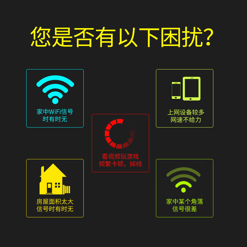 【双网口 增强版】睿因多功能wifi信号扩大器穿墙家用网络wife中继路由器无线ap接收加强放大waifai增强器