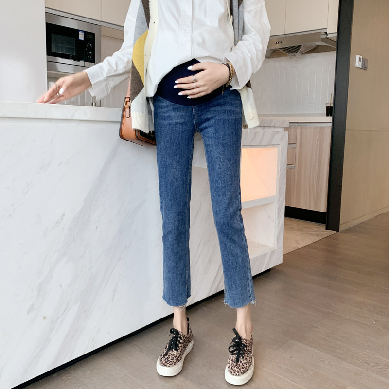 外穿宽松高腰直筒显瘦孕妇孕妇裤子 酷贝尔母婴孕妇直筒裤