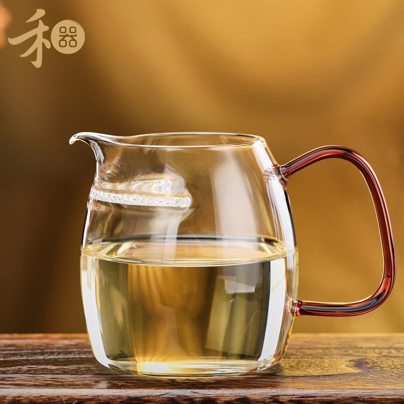 【禾器官方店】泰然茶海月牙款高硼硅耐热玻璃公道杯大容量分茶器,淘宝优惠券,粉丝福利购,淘宝优惠卷