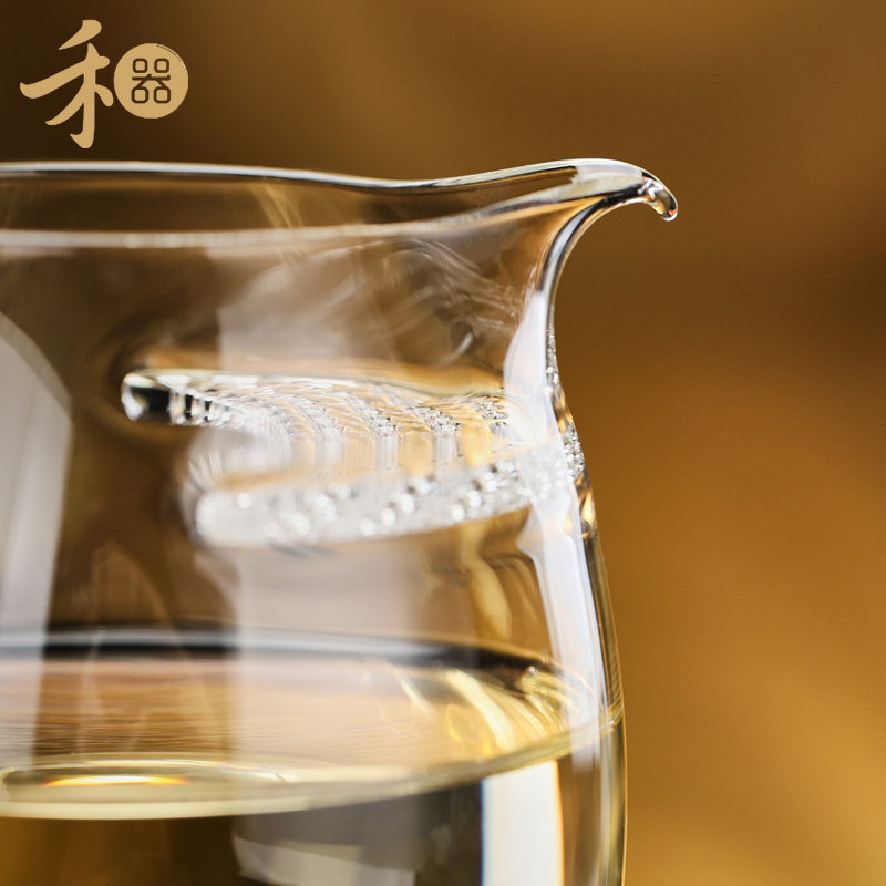 【禾器官方店】泰然茶海月牙款高硼硅耐热玻璃公道杯大容量分茶器,淘宝优惠券,粉丝福利购,淘宝优惠卷