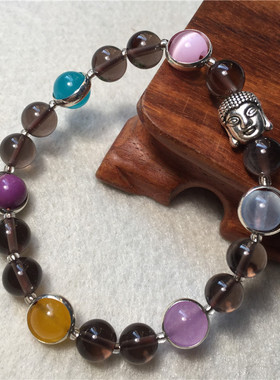 配饰佛珠水晶本命年情侣单圈手串