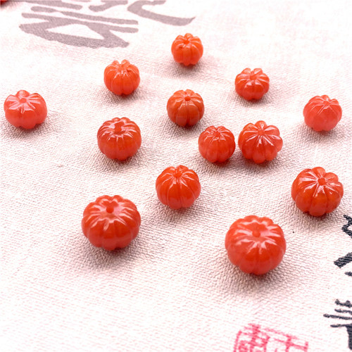 纯天然云南保山南红玛瑙南瓜珠隔珠散珠配珠顶珠腰珠半成品DIY - 图0