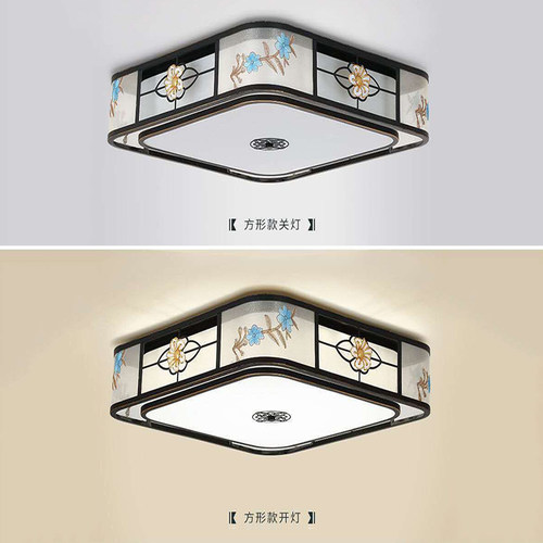 中国风led吸顶灯新中式卧室灯圆形简约现代家用遥控房间灯餐厅灯 - 图2