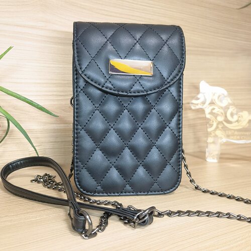 26新款珠宝导购销售金店专用腰包女士工作包链条菱格斜挎两用竖款 - 图1