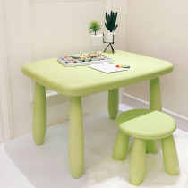 (Wheat Rabbit) Childrens table and chairs Chairs Baby Study Table Plastic Table Play Table Toy Table Suit