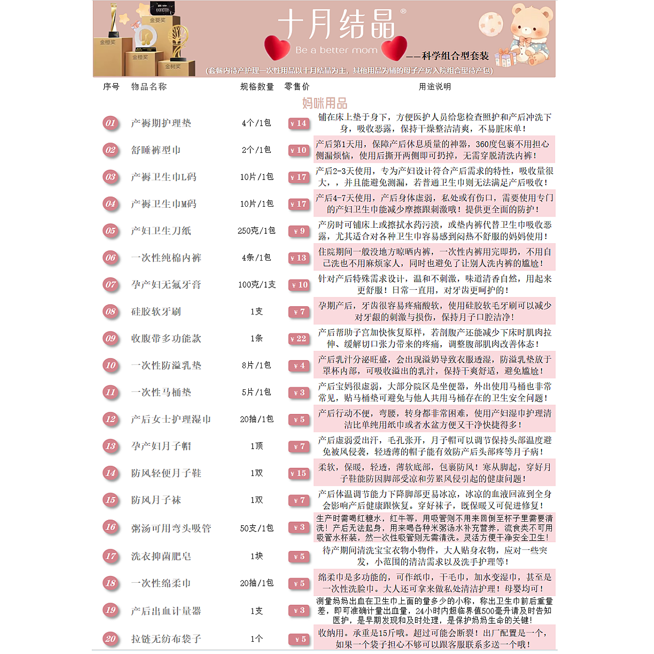 十月结晶待产包入院全套孕妇产后专用母子组合月子实用春夏秋冬季,淘宝优惠券,粉丝福利购,淘宝优惠卷