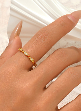 S925纯银复古雕花戒指女轻奢小众设计感指环 情人节礼物+工厂直发