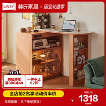 Lins Home Nordic Dining Side Cabinet Rock Board Multifunction Island Table Living-room Telescopic Partition Cabinet Containing Lockers KQ2T