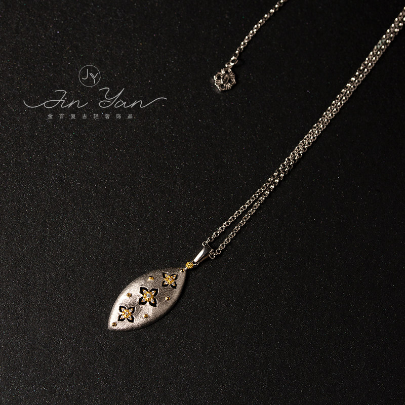 复古意大利精工拉丝工艺s925纯银镀金奢华四叶草镶钻耳环耳钉,淘宝优惠券,粉丝福利购,淘宝优惠卷