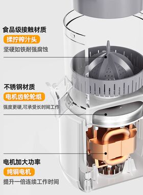 罗娅榨汁机汁渣分离全自动小型电动无线便携橙子果汁原汁机橙汁机