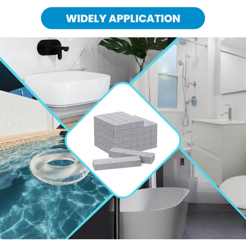 Pumice toilet brush has no dead ends, powerful urine stain removal artifact, water level line toilet cleaner, toilet brush