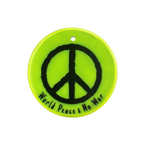 世界和平peace love反光挂件挂件自行车装饰背包挂饰安全警示反战 - 图3