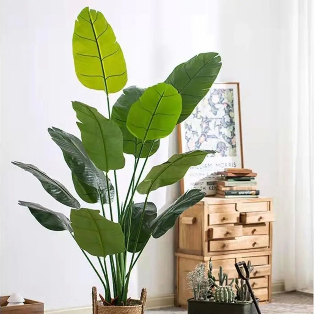80cm Tropical Plants Large Artificial Banana Tree Fake Plast - 图0