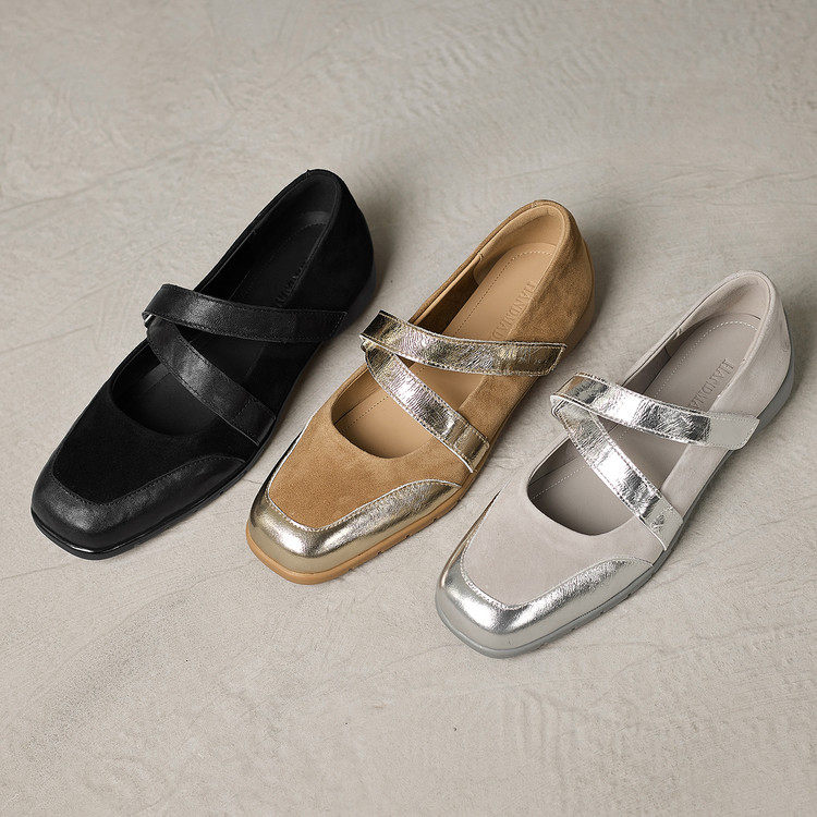 方头粗跟羊皮羊反绒（羊猄）2026年春季深口单鞋,淘宝优惠券,粉丝福利购,淘宝优惠卷