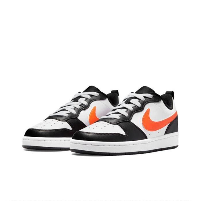 Nike Court Borough low 2 黑白橙 低帮 休闲 潮流板鞋BQ5448-115 - 图3