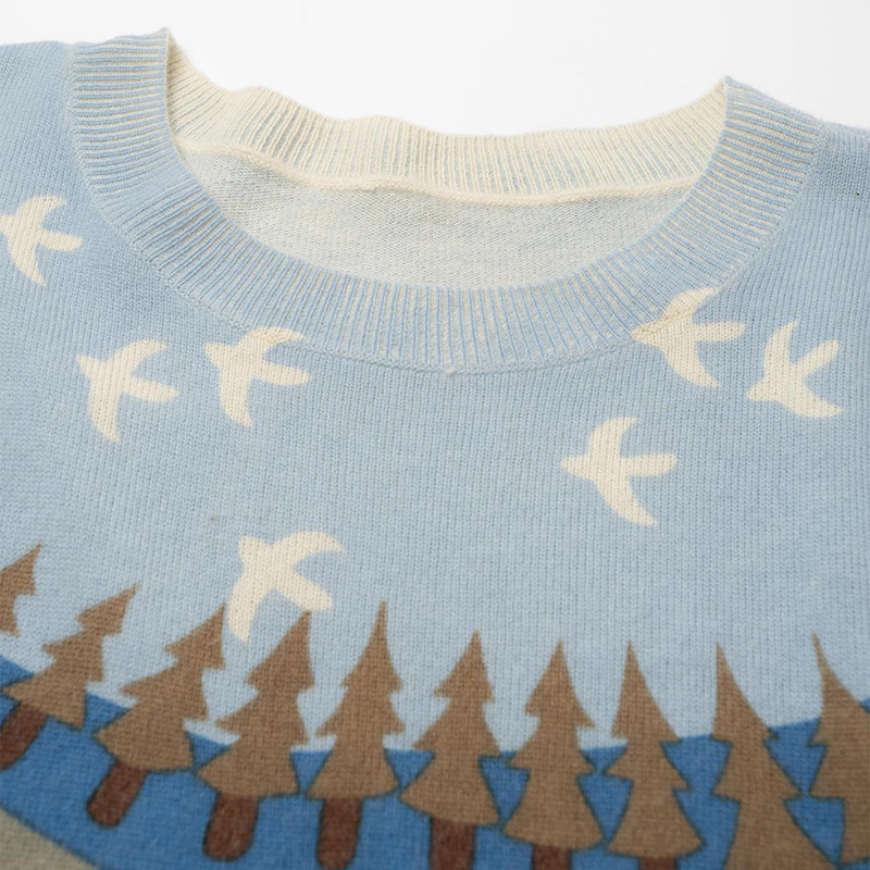 思诺芙德羊绒衫女2025秋冬新款圆领印花毛衣复古民族风长袖针织衫,淘宝优惠券,粉丝福利购,淘宝优惠卷