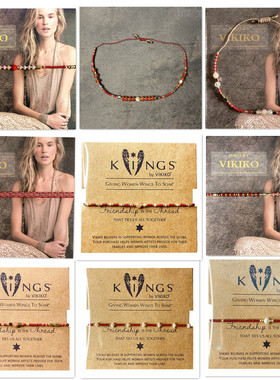 VIKIKO红色手链女生闺蜜一生所爱