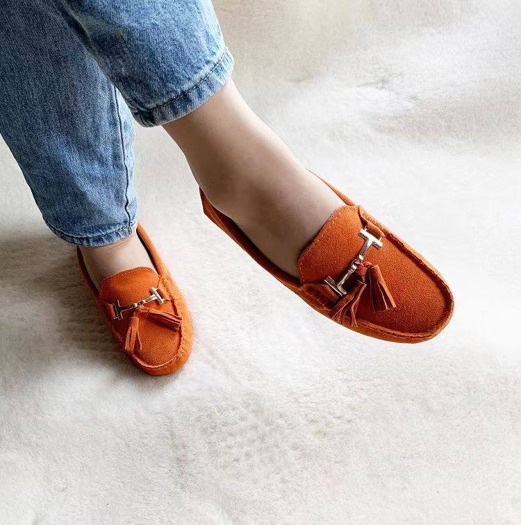 流苏豆豆鞋单鞋防滑透气软底女鞋真皮百搭一脚蹬懒人鞋孕妇浅口鞋,淘宝优惠券,粉丝福利购,淘宝优惠卷
