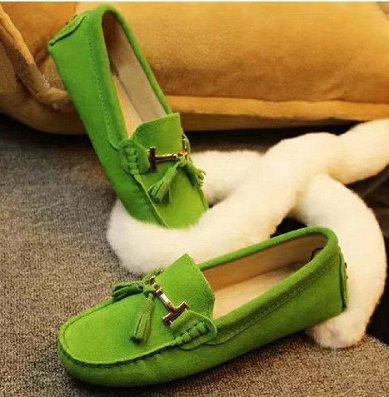 流苏豆豆鞋单鞋防滑透气软底女鞋真皮百搭一脚蹬懒人鞋孕妇浅口鞋,淘宝优惠券,粉丝福利购,淘宝优惠卷