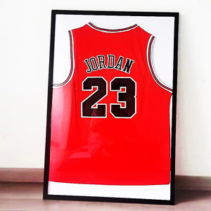 蓝球衣相框装裱挂墙网球纪念签名NBA足球CBA运动衫背心收藏展出框