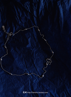 纯银珠珠混搭锁骨链/项链