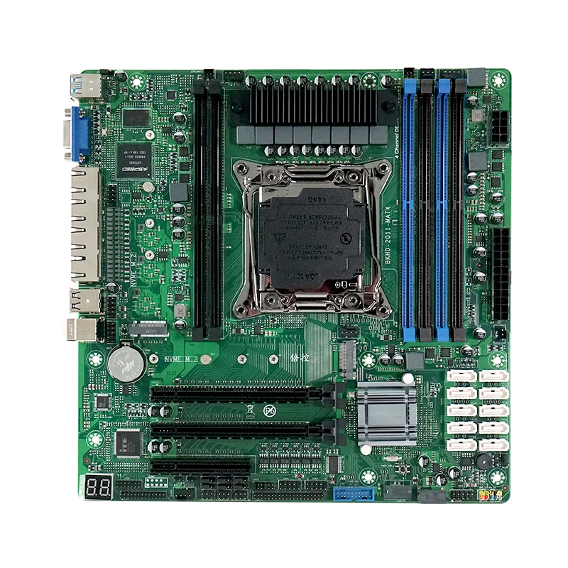 倍控C612工控机nas软路由X99主板 E5-V3V4 四网2.5G 10sata MATX - 图2