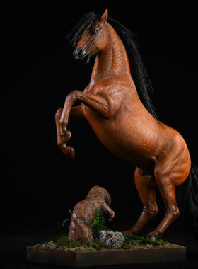 JXK 1/12温血马2.0 战马手办仿真骏马高端模型配兵人坐骑树脂摆件