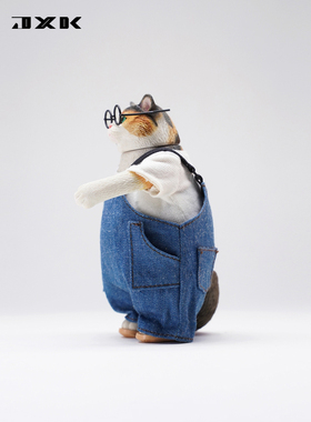 JXK 1/6肥猫2.0仿真动物模型创意猫咪宠物手办简约日常桌面摆件品