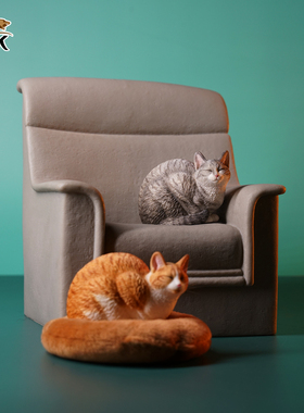 JXK 1/6嗜睡猫2.0仿真模型可爱小猫咪手办橘猫周边公仔潮玩偶摆件